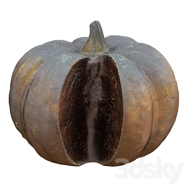 Metal Pumpkin Sculpture 3DModel Metal Pumpkin Sculpture 3DModel