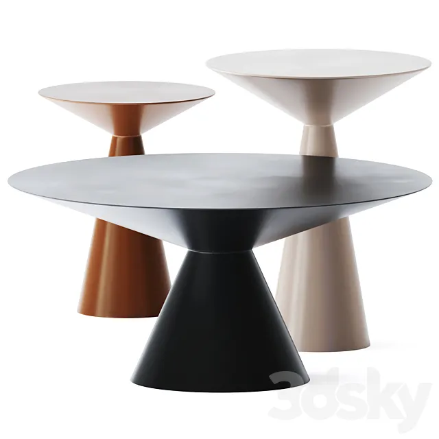 Metal Round Coffee Tables LOLA by HMD Interiors 3DModel