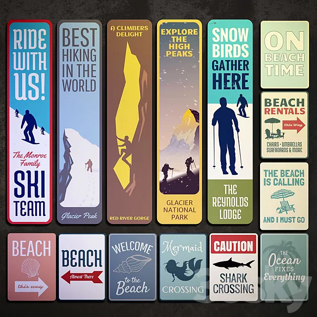 Metal Signs ?16 3DModel Metal Signs ?16 3DModel