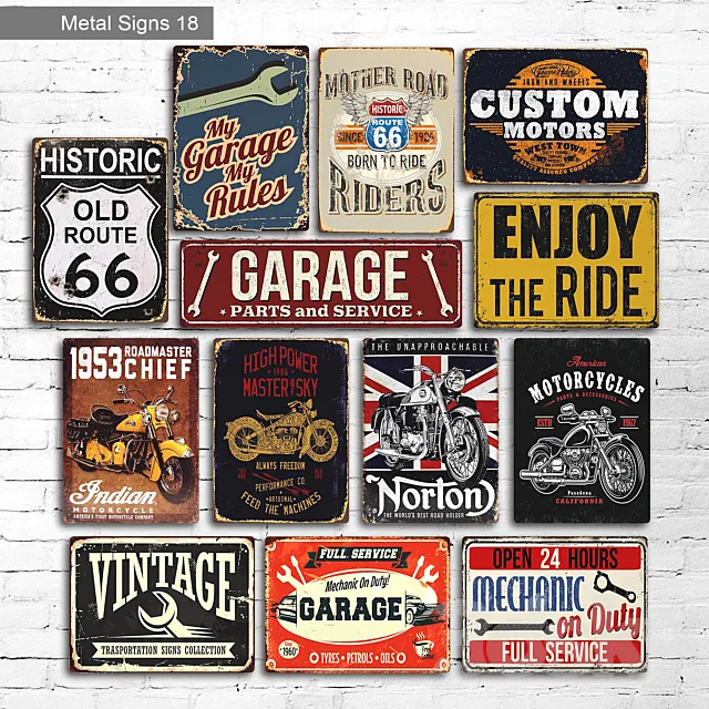 Metal Signs 18 3DModel Metal Signs 18 3DModel