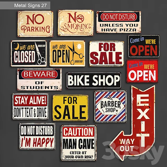 Metal Signs 27 3DModel Metal Signs 27 3DModel