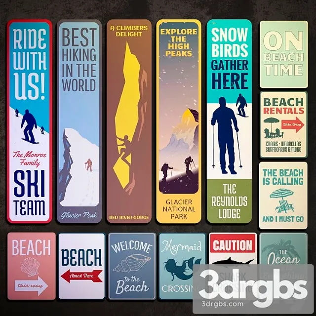 Metal signs №16 3D Model Download