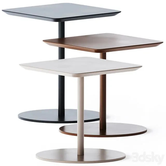 Metal Square Noa Coffee Tables by B&T Design 3D Model