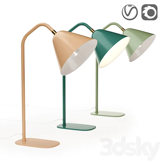 Metal table lamp Copita 3D Model Metal table lamp Copita 3D Model