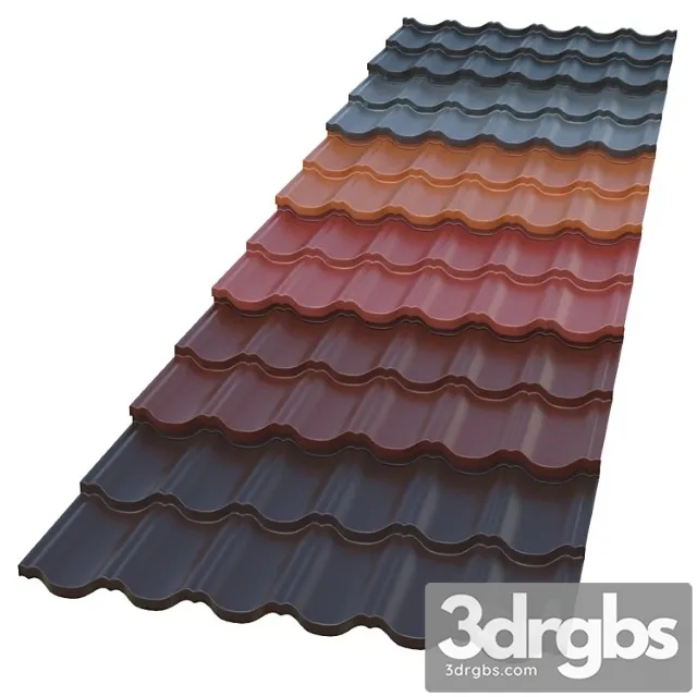 Metal tile finnera ruukki 3D Model Download