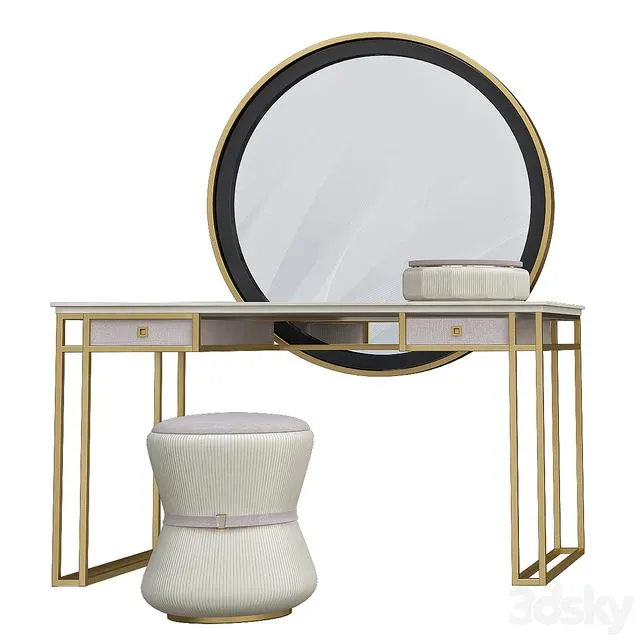 Metal vanity table 3D Model Metal vanity table 3D Model