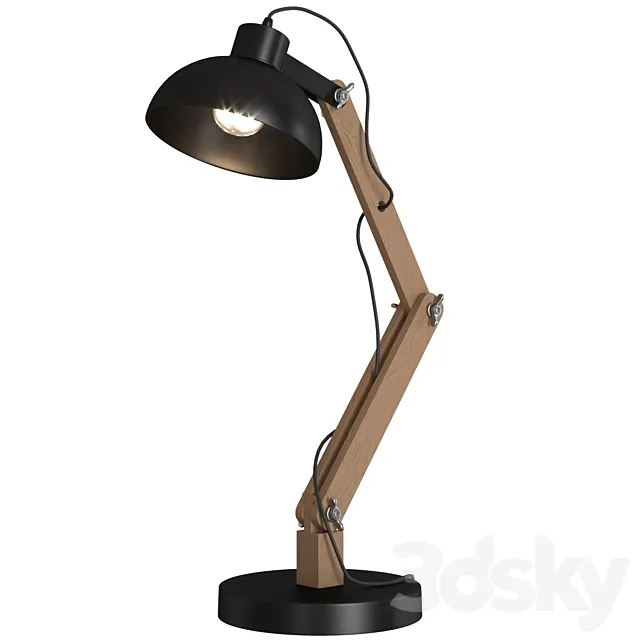 Metal Wood table lamp 3DModel Metal Wood table lamp 3DModel