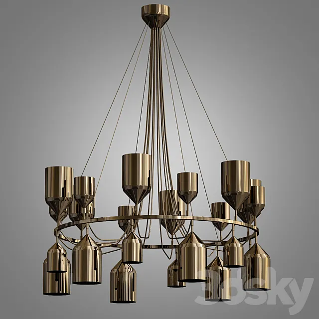Metalarte Copacabana Queen 3 Pendant Lamp 3D Model