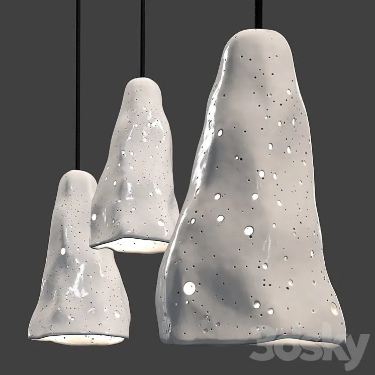 Meteor pendant lamp by Tayga Design 3D Model Free Download