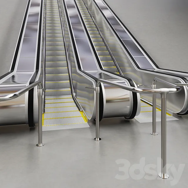 metro Escalator 3D Model