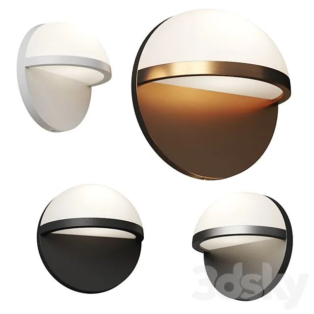 Mezza Vetro Outdoor Wall Sconce by Sonneman 3D Model