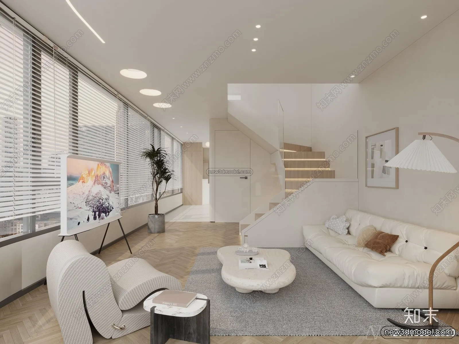 Mezzanine Floor – 3D Interior Scene – 3D Models – Modern Style – 003