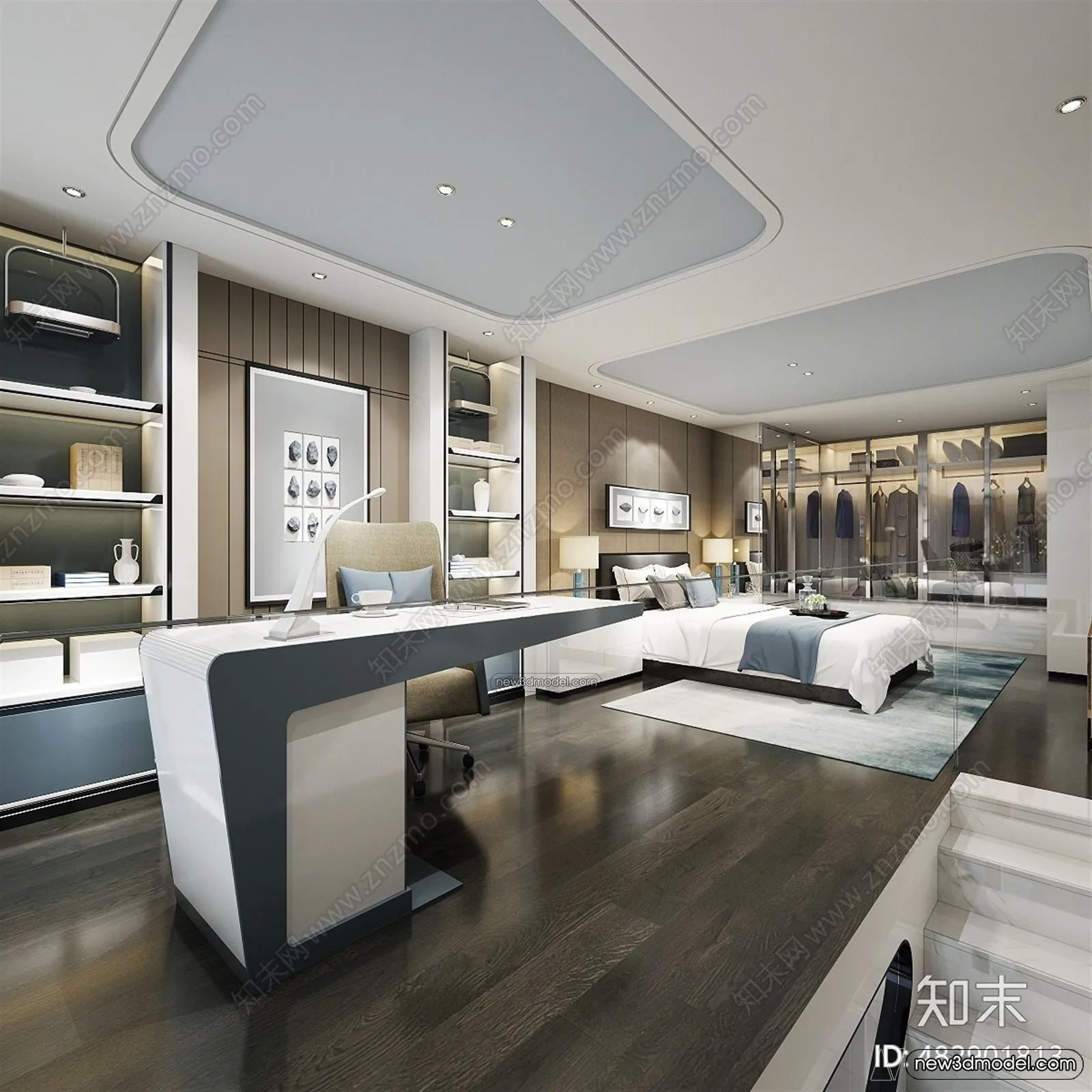 Mezzanine Floor – 3D Interior Scene – 3D Models – Modern Style – 009