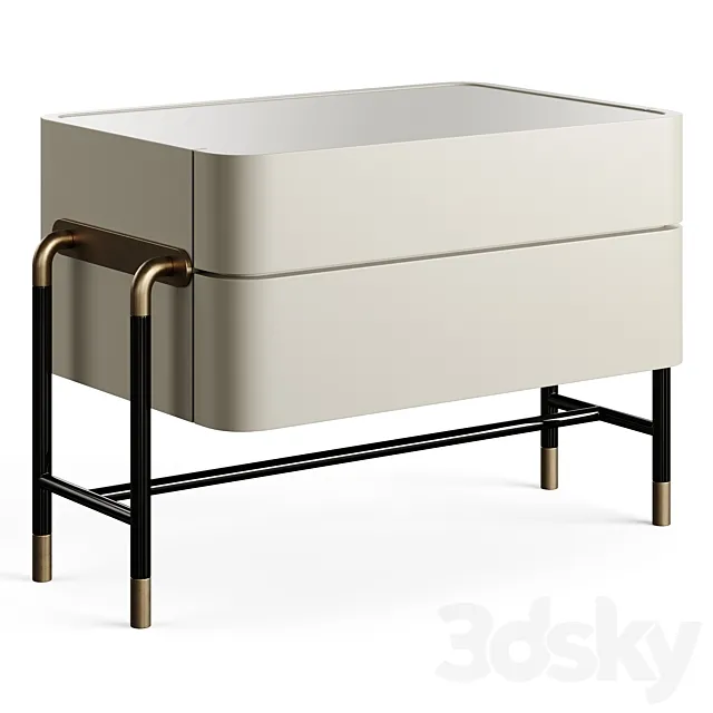 Mezzo Collection BENNETT Nightstand Table 3D Model Mezzo Collection BENNETT Nightstand Table 3D Model