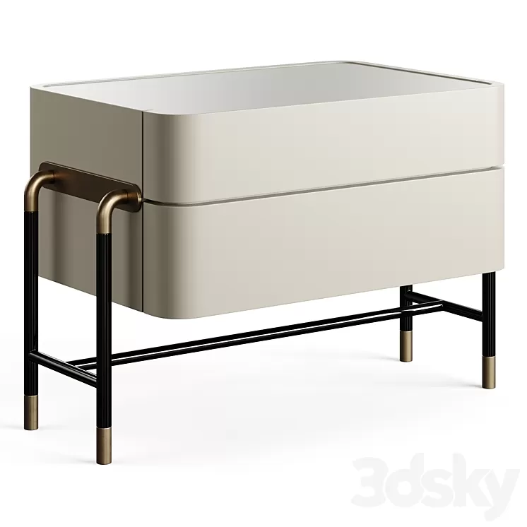 Mezzo Collection BENNETT Nightstand Table 3D Model Mezzo Collection BENNETT Nightstand Table 3D Model
