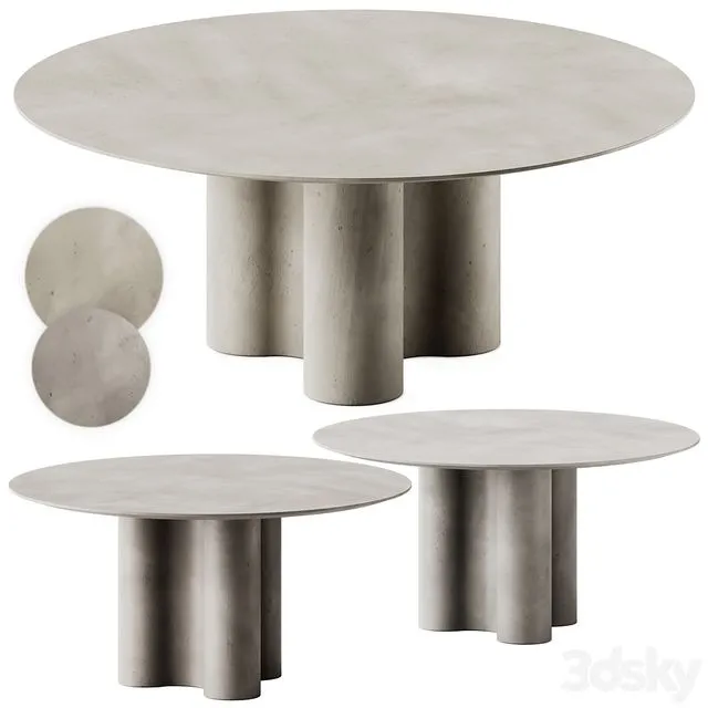 mg12 GIORGIA Round cement dining table 3D Model mg12 GIORGIA Round cement dining table 3D Model