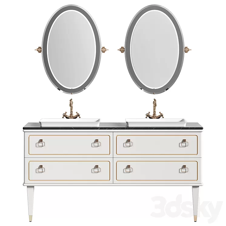 MIA ITALIA collection TORINO washbasin set 7 3D Model MIA ITALIA collection TORINO washbasin set 7 3D Model