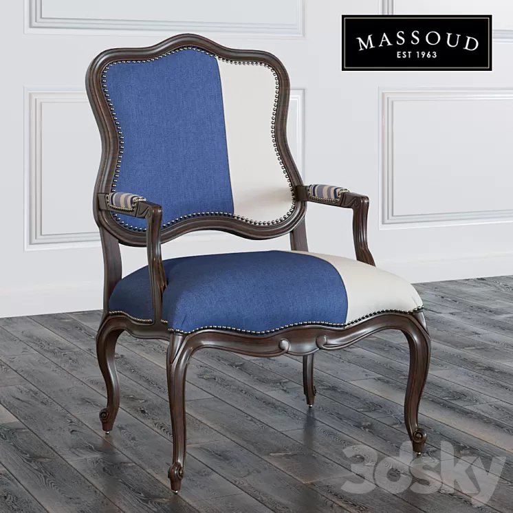 Michael Colorblock Bergere Chair 3D Model