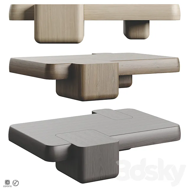 Michel Amar Puzzle Coffee Table 3D Model Michel Amar Puzzle Coffee Table 3D Model