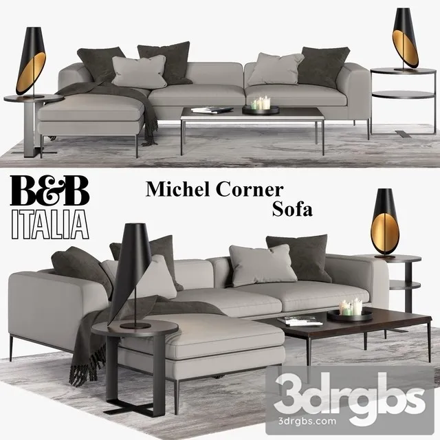 Michel Corner Sofa 3D Model Download
