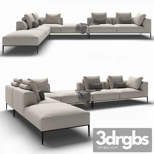 Michel Effe Sofa 01 3D Model Download