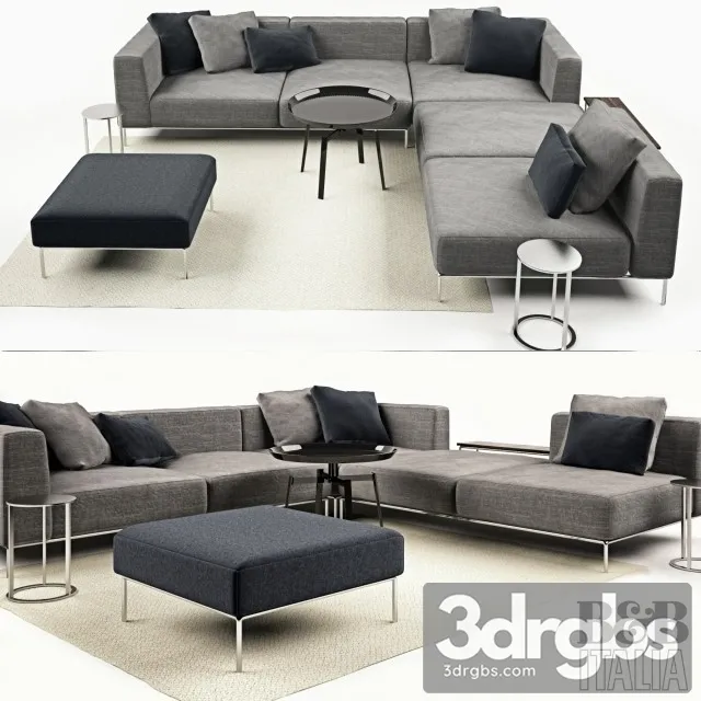 Michel Sofa 02 3D Model Download