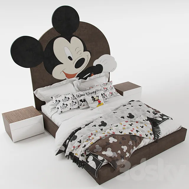 Mickey mouse bed 3D Model Mickey mouse bed 3D Model