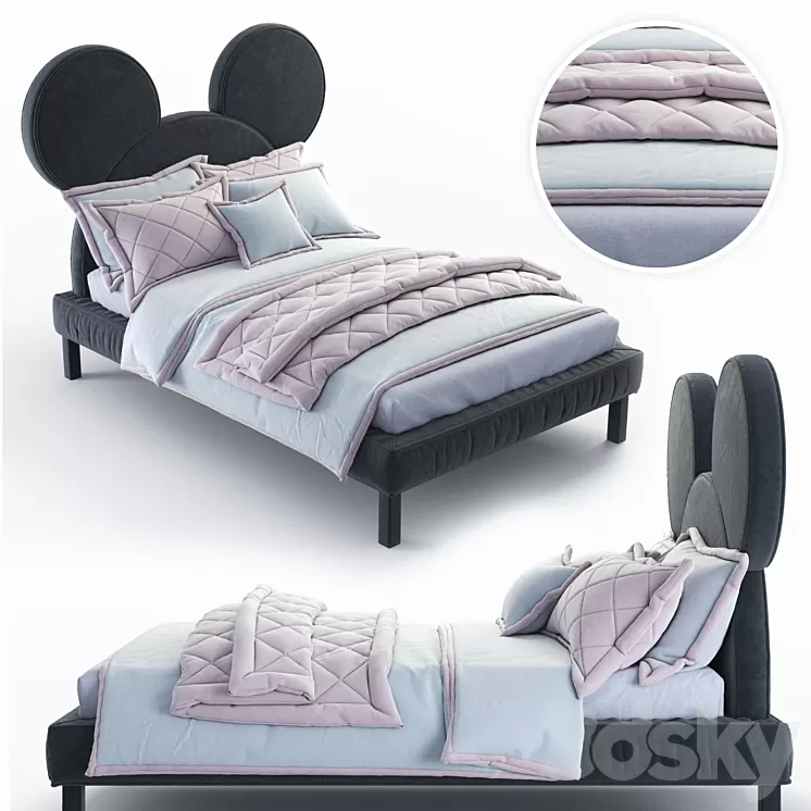 Mickey Mouse – Mickey Mouse bed by DG HOME 3D Model Mickey Mouse – Mickey Mouse bed by DG HOME 3D Model