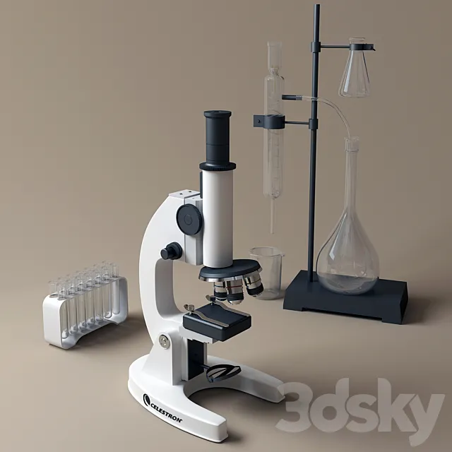 Microscope 3D Model Microscope 3D Model