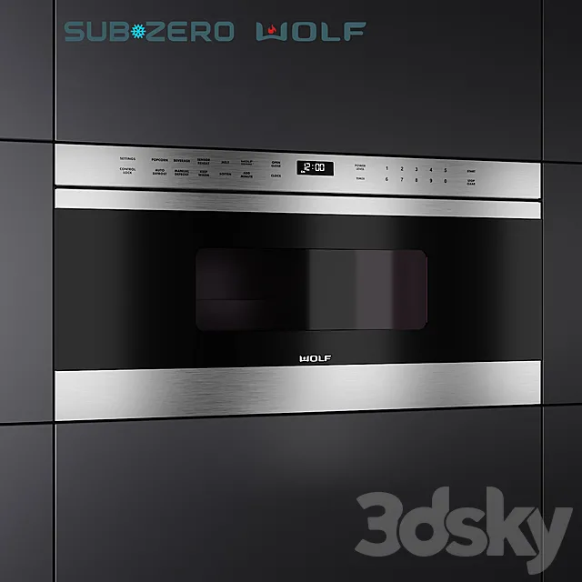 Microwave MD30TE _ S – by SubZero-Wolf 3D Model