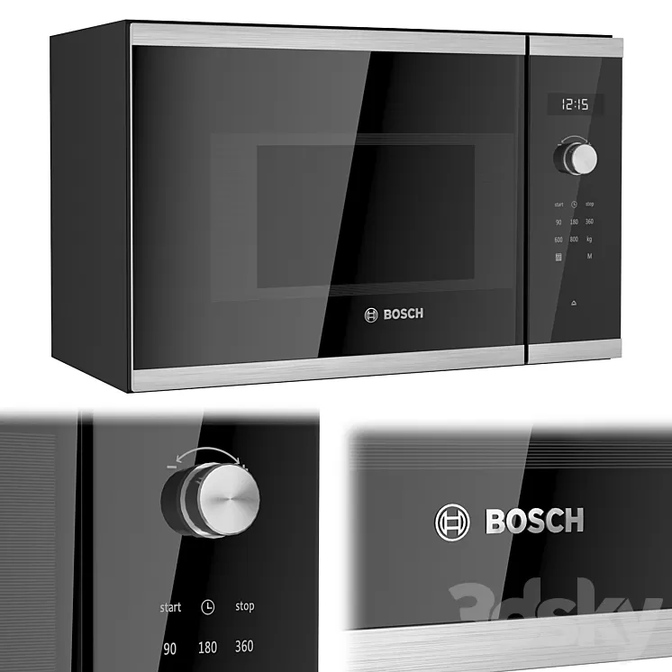 Microwave Oven Bosch BFL524MS0 3D Model - 3DSKY Decor Helper