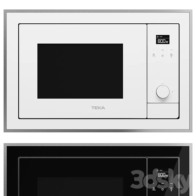 Microwave oven TEKA – ML 820 BIS BLACK-SS-WHITE-SS 3D Model