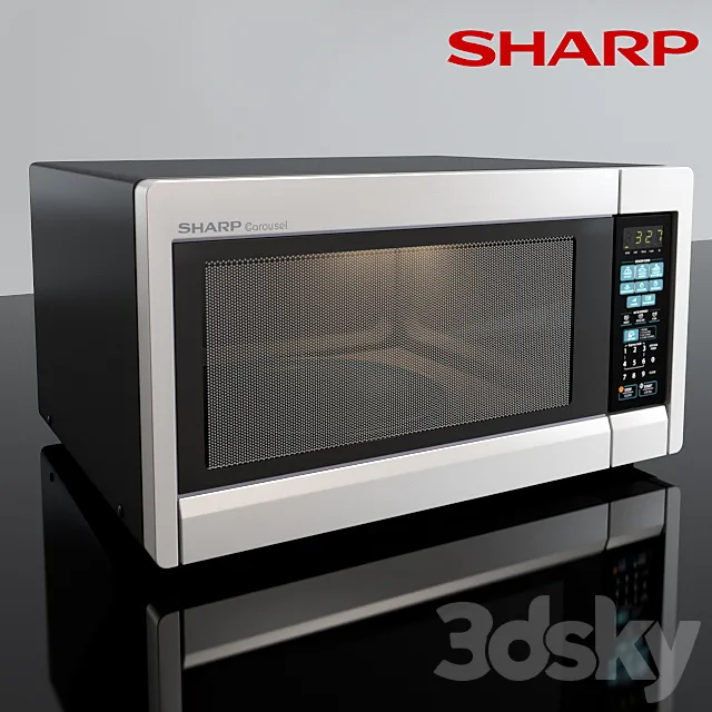 Microwave R-451ZS by Sharp 3D Model