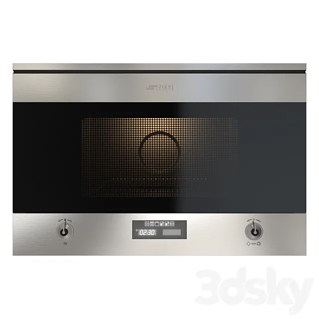Microwave Smeg MP6322X 3DModel