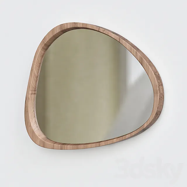 Mid-Century Asymmetrical Wall Mirror 3D Model