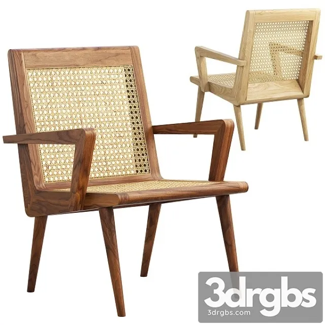 Mid Century Cane Chair 3D Model Download Mid Century Cane Chair 3D Model Download