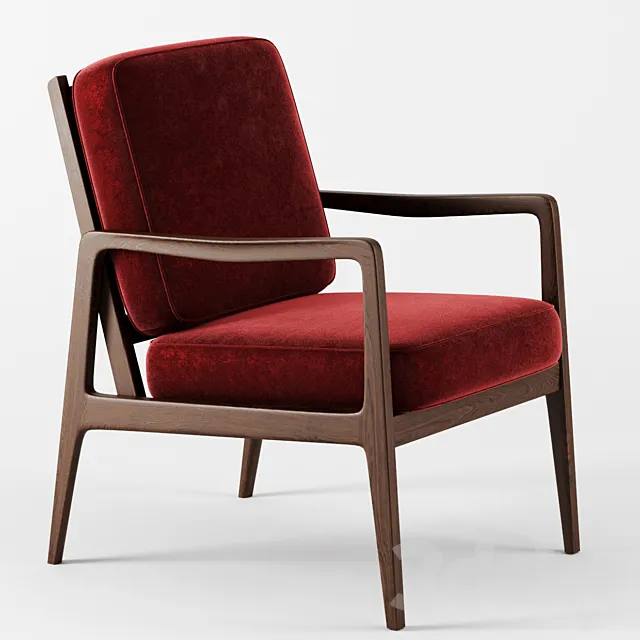 Mid-century modern armchair 3DModel
