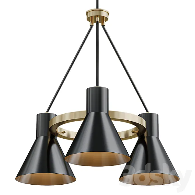 Mid-Century Modern Chandelier 02 3D Model