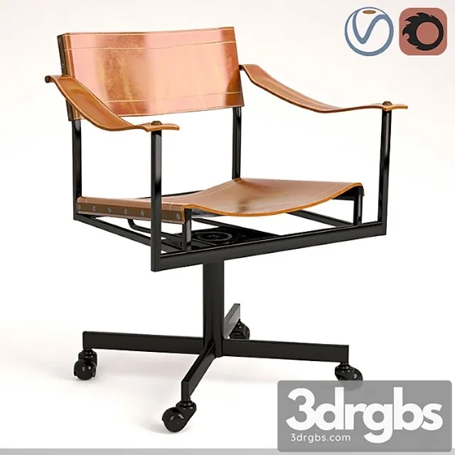 Mid Century Office Chair 3D Model Download