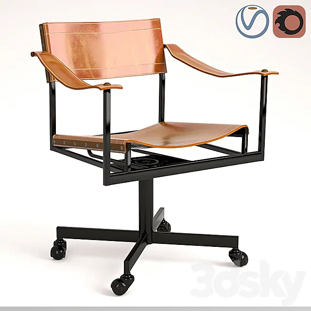Mid-Century Office Chair 3DModel Mid-Century Office Chair 3DModel