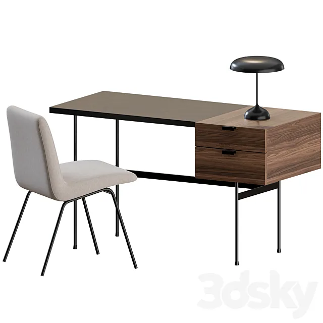 Mid Century Office Set by Ligne Roset 3DModel