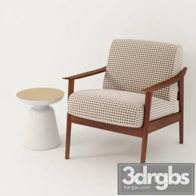 Mid Century Show Wood Upholstered Chair 3D Model Download Mid Century Show Wood Upholstered Chair 3D Model Download