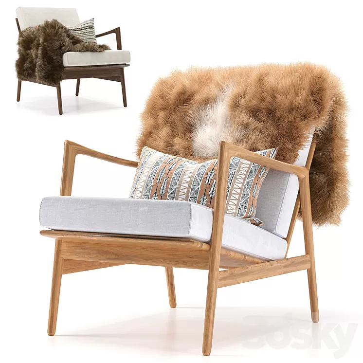 Mid Century Stefan Armchair 3D Model Free Download