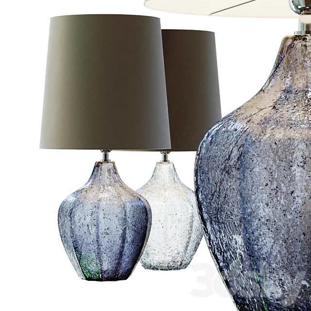Mid Century Studio Art Glass Buffet Lamp.5 3D Model Mid Century Studio Art Glass Buffet Lamp.5 3D Model
