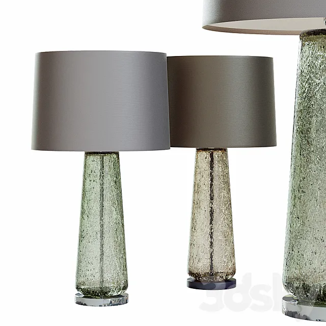 Mid Century Studio Art Glass Lamp 3D Model Mid Century Studio Art Glass Lamp 3D Model