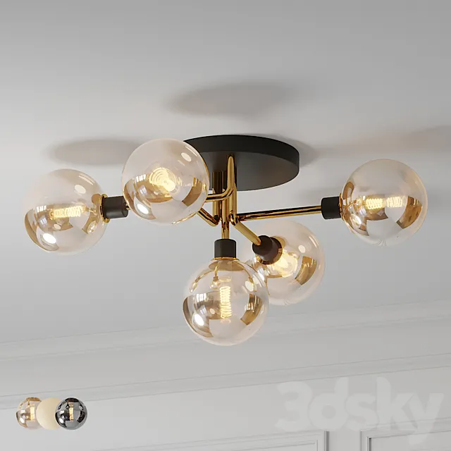 Mid Century Style Ceiling Lamp 3D Model