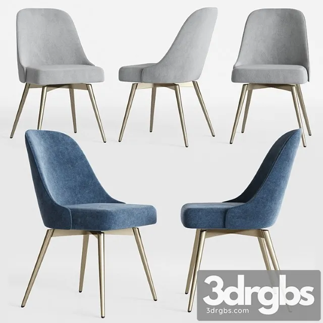 Mid-century swivel office chair west elm 2 3D Model Download Mid-century swivel office chair west elm 2 3D Model Download