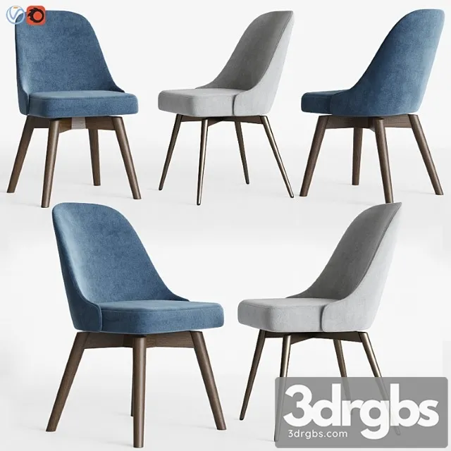 Mid-century swivel office chairs set west elm 2 3D Model Download Mid-century swivel office chairs set west elm 2 3D Model Download