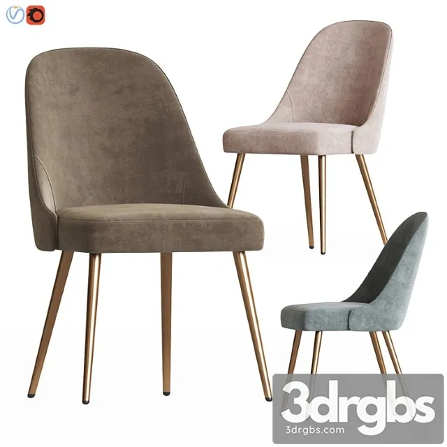 Mid Century Upholstered Dining Chair Metal Legs Westelm 3D Model Download Mid Century Upholstered Dining Chair Metal Legs Westelm 3D Model Download