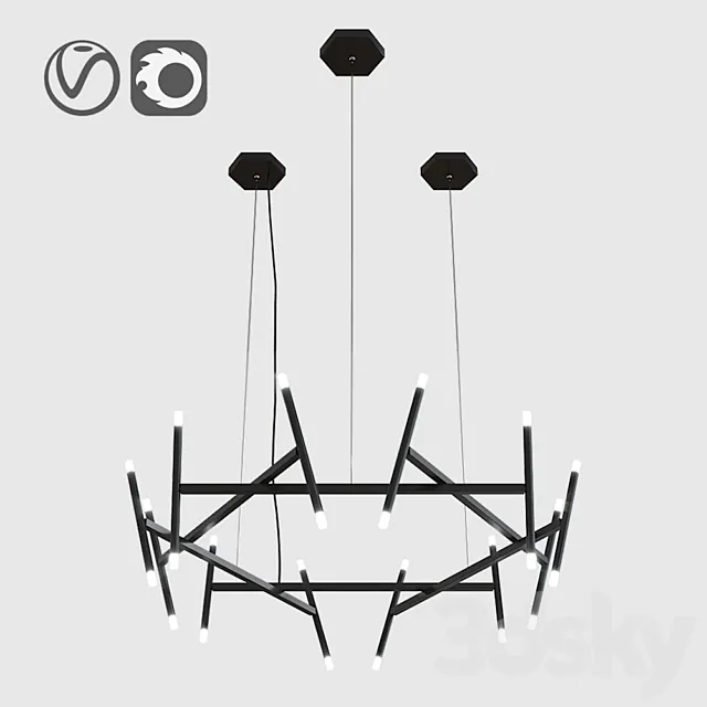 Midnight chandelier 3D Model